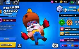 Conta de Brawl Stars com Shelly estelar e skin raras