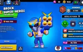 Conta de Brawl Stars com Shelly estelar e skin raras