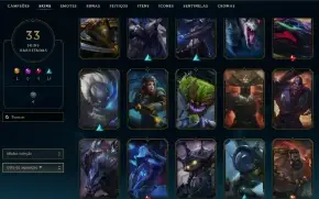 Prata 4 com 70 Champs e 34 Skins ( TOP / JG )