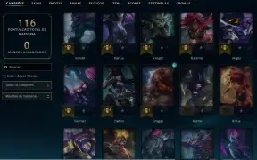 Prata 4 com 70 Champs e 34 Skins ( TOP / JG )