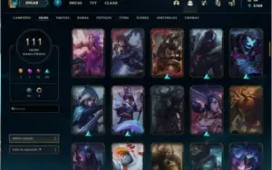 League of legends conta Platina 4 com passe 111Skins