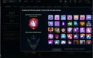 League of legends conta Platina 4 com passe 111Skins