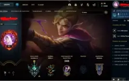 League of legends conta Platina 4 com passe 111Skins