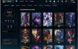 CONTA LOL 501 SKINS