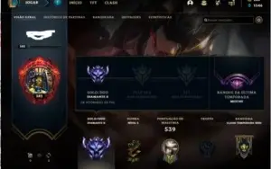 CONTA COM 228 SKIN E ÍCONE DE DESAFIANTE