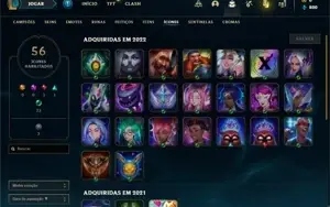 Conta LOL prata II com 5 skins épicas