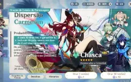 genshin, AR-45, chasca, lyney + 3 armas 5⭐+ planador xbox