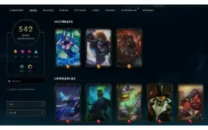 Conta De Lol Com 542 Skins, Esmeralda E Com Mmr Positivo