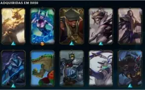Conta league of legends com 101 skins, gold 3