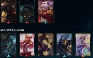 Conta league of legends com 101 skins, gold 3
