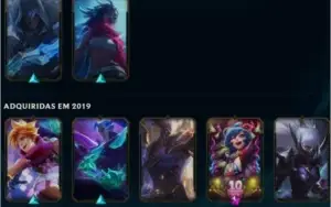 Conta league of legends com 101 skins, gold 3