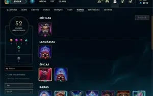 Conta ouro 3 com 31 Champs e 2 Skins +2 Fragmentos