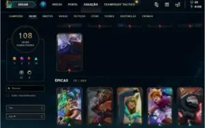 Conta  antiga com icones legados