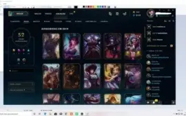 CONTA GOLD 2 SEASON 2019,  52 SKINS,  QUASE TODOS CHAMPS