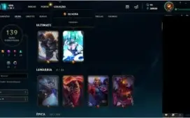 Conta Unranked ( MMR alto ) - Todos os campeões 139 skins