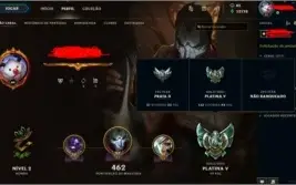 Conta de League of Legends - Platina 5