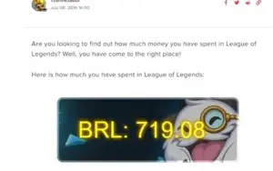 Conta League Of Legends 2020