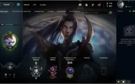 Nível 128, 105 Campeões, 57 Skins, 8 Lendárias, 10 Épicas