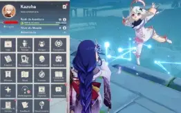 Conta Genshin Impact AR 18: Shogun, Kazuha e Keqing + 18 T4