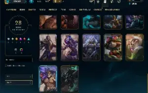 Unranked com 65 Champs e 28 Skins +7 Vitoriosas