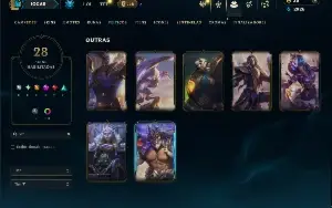 Unranked com 65 Champs e 28 Skins +7 Vitoriosas