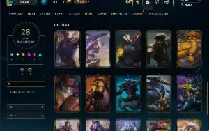 Unranked com 65 Champs e 28 Skins +7 Vitoriosas
