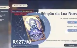 Genshin Impact Klee, Ganyu e Qiqi +4 MÊSES BENÇÃO