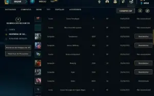 Conta mestre com 27 Champs e 3 Skins + 10 Fragmentos