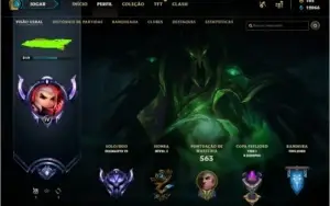 Conta LoL diamond 4, 217 skins, diamond+ em 5 seassons