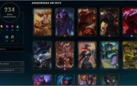 Conta Plat 3 todos os champs + 234 skins