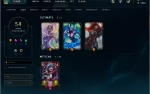 LOL conta com 8 skins lendárias e 3 ultimate
