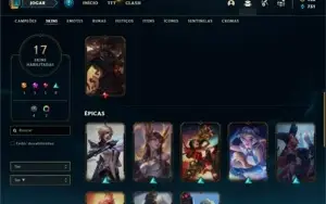 Conta prata 3 com 40 Champs e 17 Skins