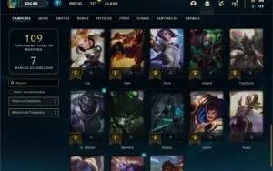 Conta prata 3 com 40 Champs e 17 Skins