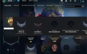 Conta prata 3 com 40 Champs e 17 Skins