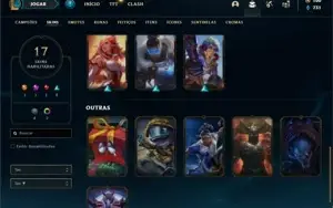 Conta prata 3 com 40 Champs e 17 Skins