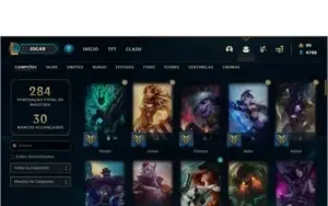 Conta ouro 3 com 94 skins e 118 Champs