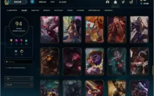 Conta ouro 3 com 94 skins e 118 Champs