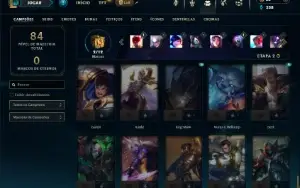 Platina 3 com 50 Champs e 16 Skins