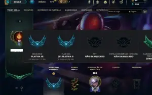 Platina 3 com 50 Champs e 16 Skins