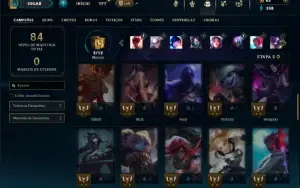 Platina 3 com 50 Champs e 16 Skins