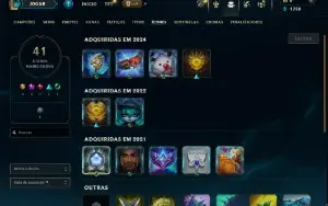 Ouro 1 com 35 Champs e 8 Skins