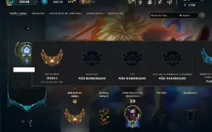 Ouro 1 com 35 Champs e 8 Skins