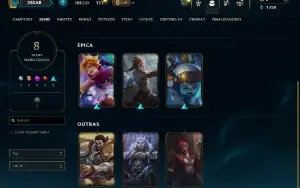 Ouro 1 com 35 Champs e 8 Skins
