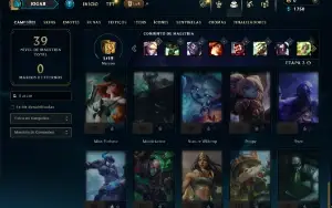 Ouro 1 com 35 Champs e 8 Skins