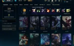 Ouro 1 com 35 Champs e 8 Skins