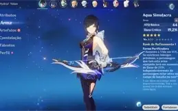 AR25 - Yelan + Aqua Simulacra + Espinha Celestial + Jean