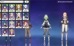 AR25 - Yelan + Aqua Simulacra + Espinha Celestial + Jean