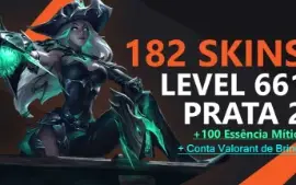 Conta LOL 182 Skins com RP Lv661 + Conta Valorant de Brinde