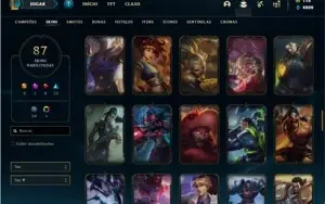 Conta prata 3 com TODOS os champs e 87 Skins