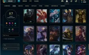 Conta prata 3 com TODOS os champs e 87 Skins